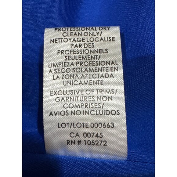 Kay Unger New York Blue Sleeveless Hi-Low Evening Gown, Size 12 Formal Elegant - Picture 11 of 11